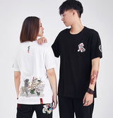 Printed personality couple T-shirt men - WOMONA.COM