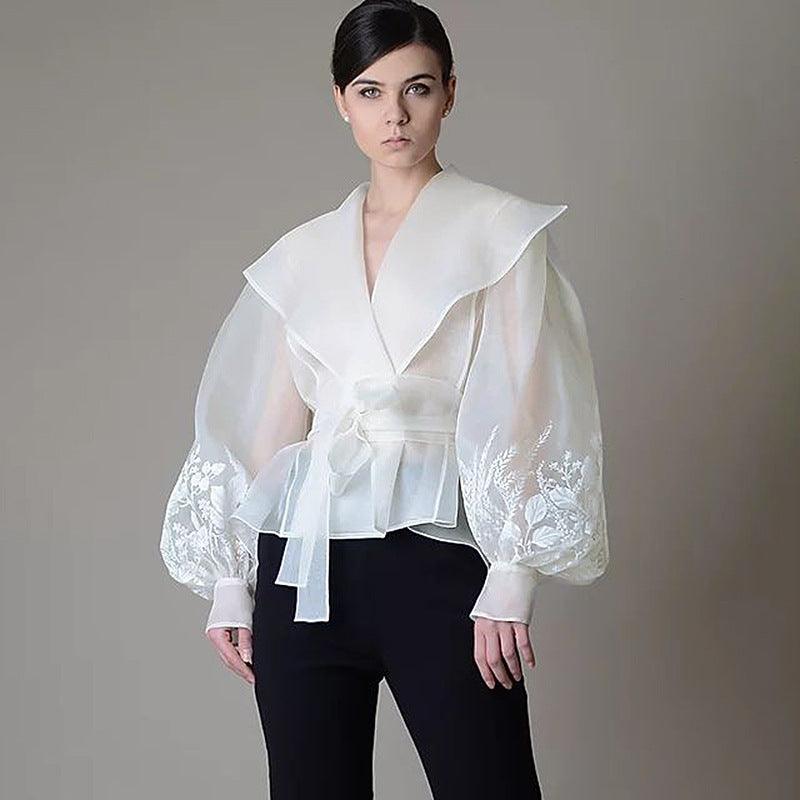 French Style Vintage Court Style Top Shirt For Women - WOMONA.COM