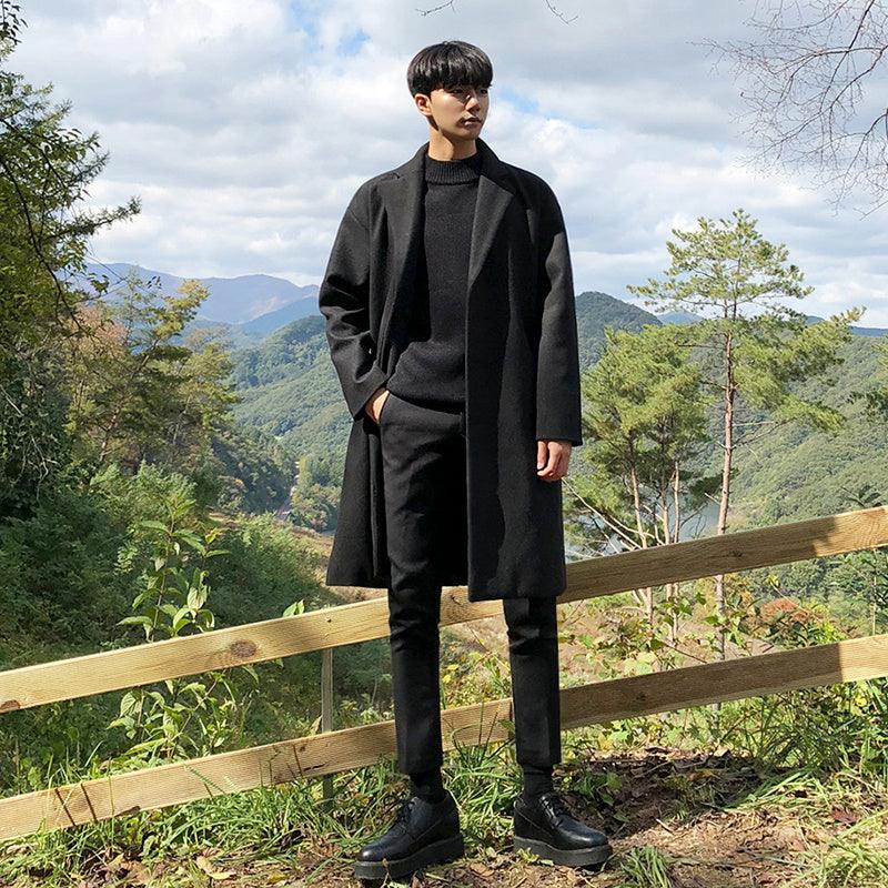 Double Sided Woolen Coat Men's - WOMONA.COM