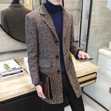 Men's woolen trench coat - WOMONA.COM