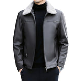 Leather Down Jacket Men's