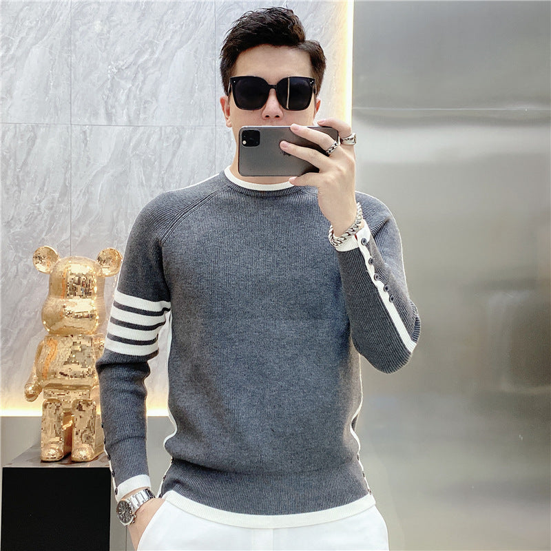 Fashion Trendy Long-sleeve Sweater Men - WOMONA.COM