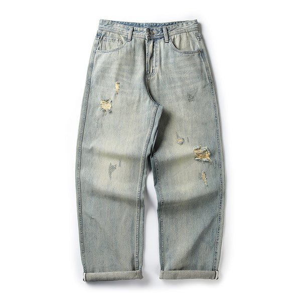 Pantalones vaqueros holgados estilo retro americano para hombre