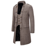 Men's Herringbone Overcoat - WOMONA.COM