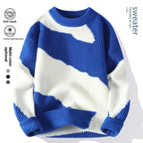 Autumn Youth Student Contrast Color Sweater Knitwear - WOMONA.COM