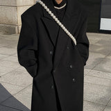 Men's Coat Long Knee Length Korean Version - WOMONA.COM