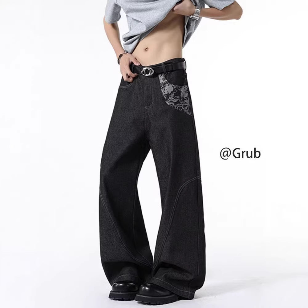 Men's Black Vintage Bootcut Jeans