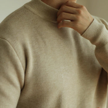 Turtleneck Pullover Round Neck Knitted Sweater - WOMONA.COM