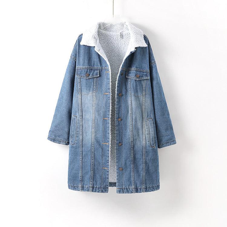 Vangull Fur Warm Winter Denim Jacket Women - WOMONA.COM
