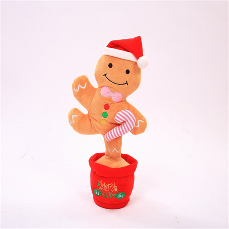 Dancing Christmas Toys Funny Tree Repeat Talking Electronic Plush Toys - WOMONA.COM