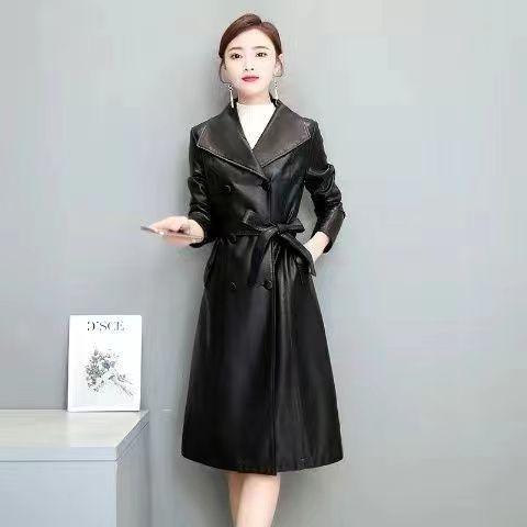 Women's Lightweight Faux Leather Windbreaker