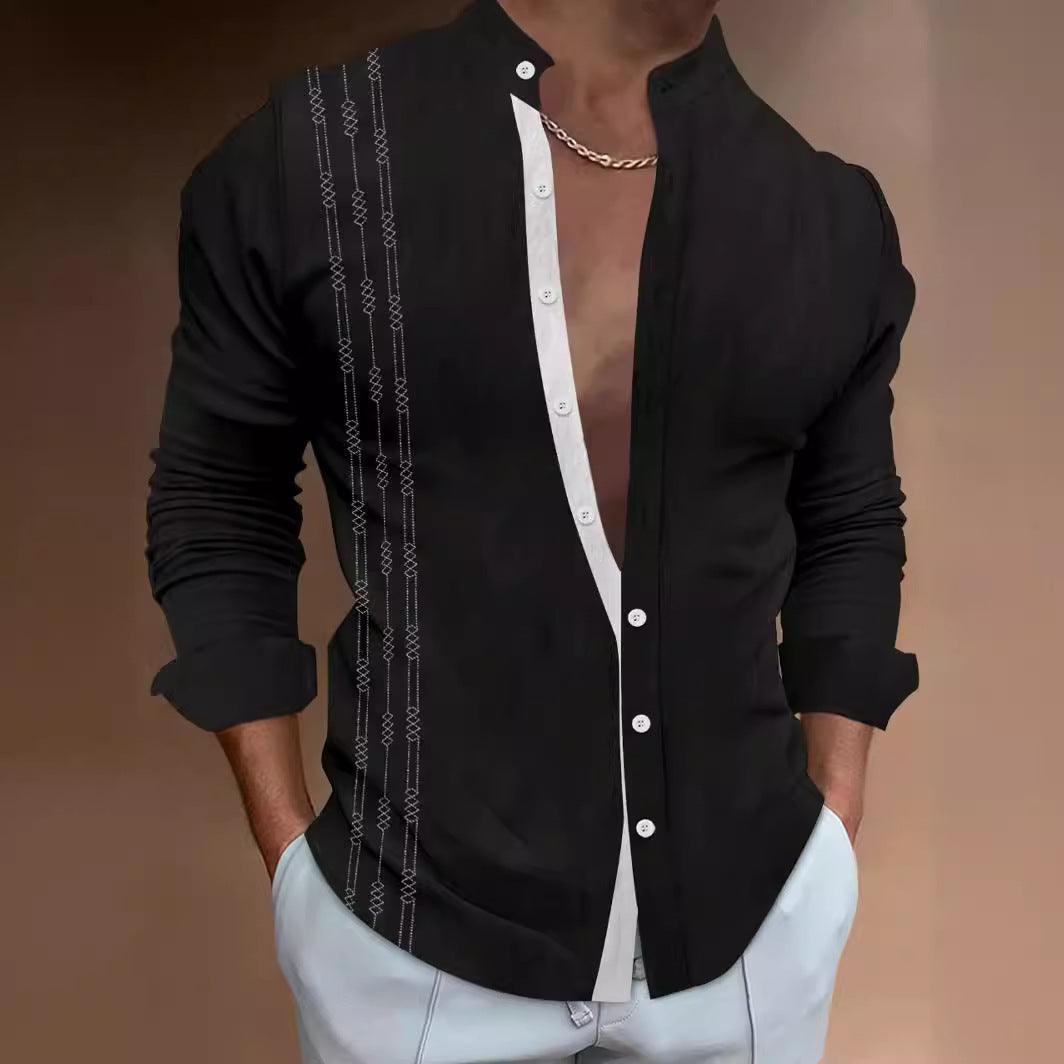 Men's Thin Cotton Casual Long-Sleeve Shirt