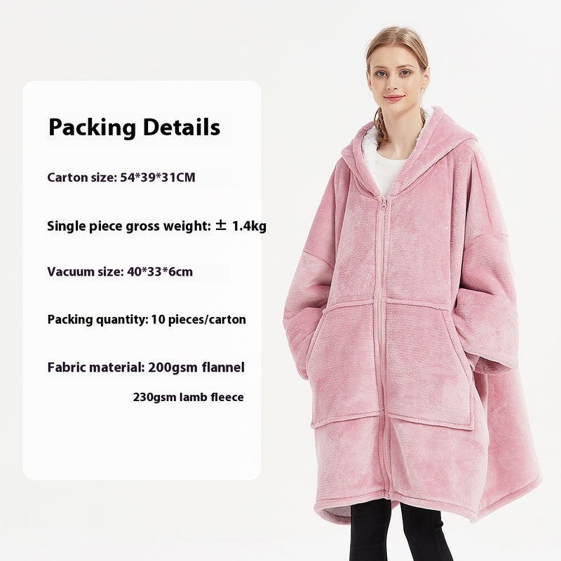 Leisure Double-layer Wearable Blanket