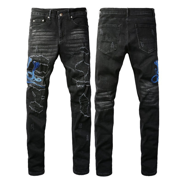 Skinny Jeans mit Patches für Herren