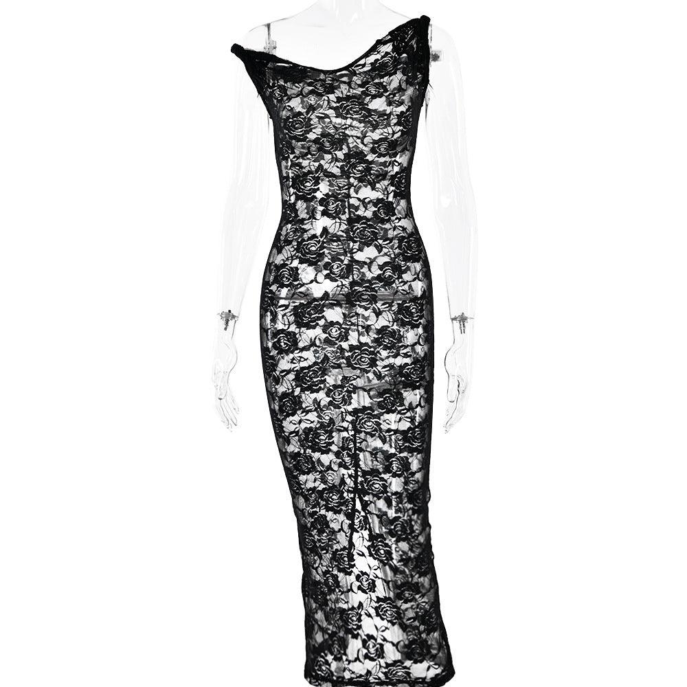 Women's Lace Camisole See Through Dress - WOMONA.COM
