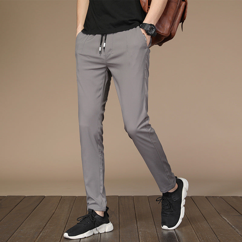 Summer New Ice Silk Casual Pants Men - WOMONA.COM