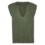 Loose Plus Size Knitted Vest Men - WOMONA.COM