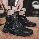 Camouflage Tooling Men Boots Casual Waterproof - WOMONA.COM