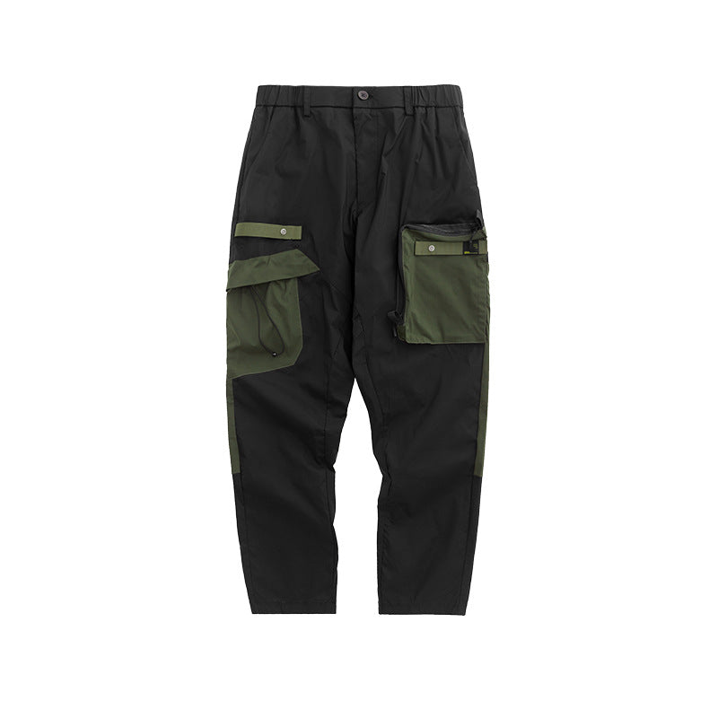 Splicing tooling casual pants men - WOMONA.COM