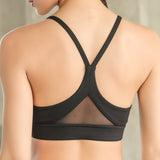 Back Mesh Triangle Push Up Sports Bra