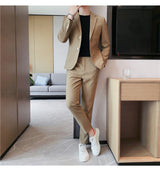 Men's Fashion Waffle Casual Suit - WOMONA.COM