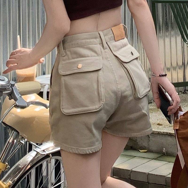 Summer Thin High Waist Slim Workwear Denim Shorts For Women - WOMONA.COM