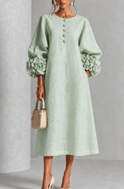 Women's floral-detail midi dress
