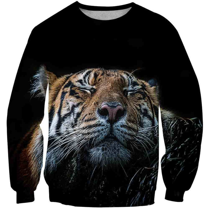 3D Personalized Animal Pattern Sports Top Unisex Tiger Series Hoodie - WOMONA.COM