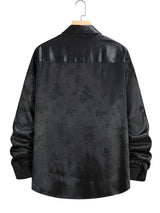 Men's Fashionable Jacquard Long Sleeved Shirt