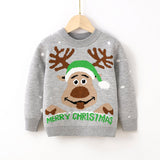 Pullover Knitwear Girls' Christmas Elk Sweater - WOMONA.COM