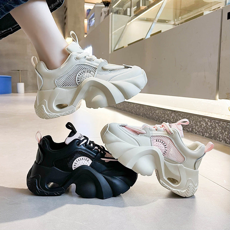 Women's Fashion Casual Thick Bottom Breathable Sneakers - WOMONA.COM