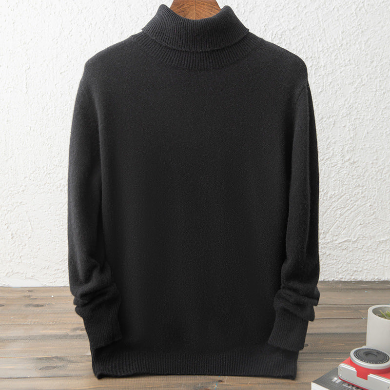 Men's Solid Color Sweater Bottoming Shirt - WOMONA.COM