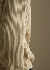 Lazy And Versatile Wool Turtleneck Half Loose Zip Sweater - WOMONA.COM