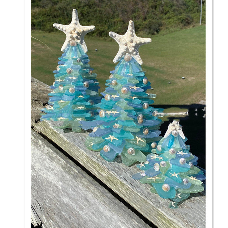 DIY Weihnachtsdekoration Blau Weihnachtsbaum Glas Kreative Einzigartige Dekoration