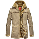 Mid-length Leather Jacket One Coat For Men - WOMONA.COM