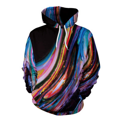 Digital Printing Hooded Polyester Sweater Pullover Plus Size - WOMONA.COM