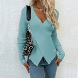 Irregular Cross Sweater Women's Top - WOMONA.COM