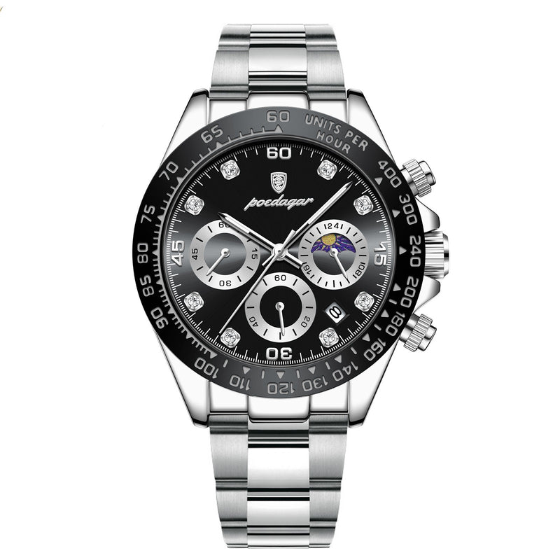 Men's Multi-functional Fashion Waterproof Quartz Watch - WOMONA.COM