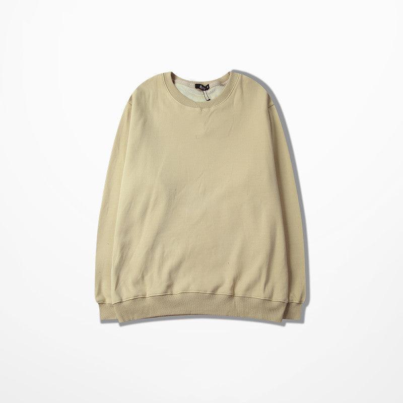 Loose cotton crew neck sweater - WOMONA.COM