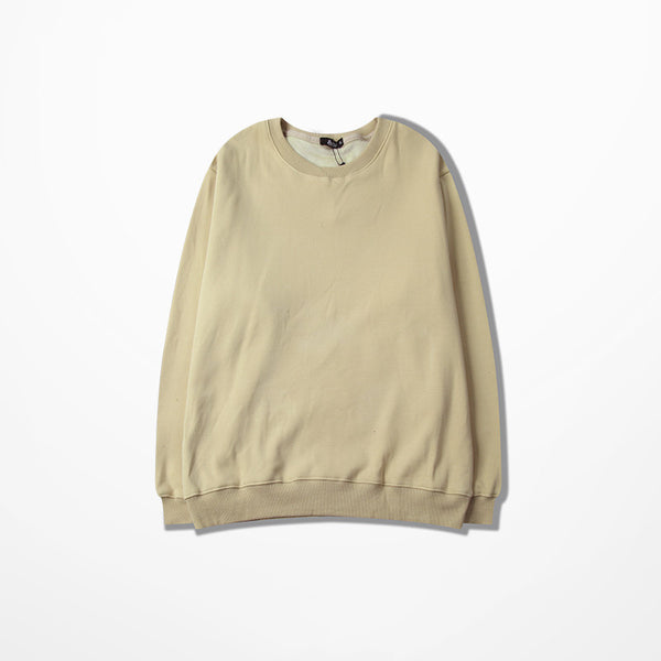 Loose cotton crew neck sweater