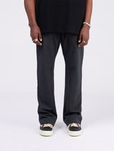 Black Loose Fitting Straight Casual Pants For Men - WOMONA.COM