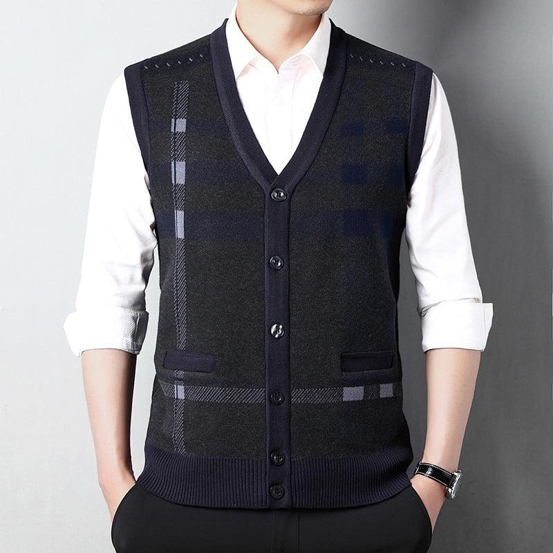 Thickened Vest Middle-aged And Elderly Knitwear - WOMONA.COM
