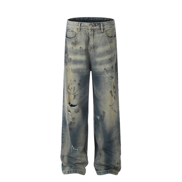 Distressed Dirty Ripped Jeans für Männer