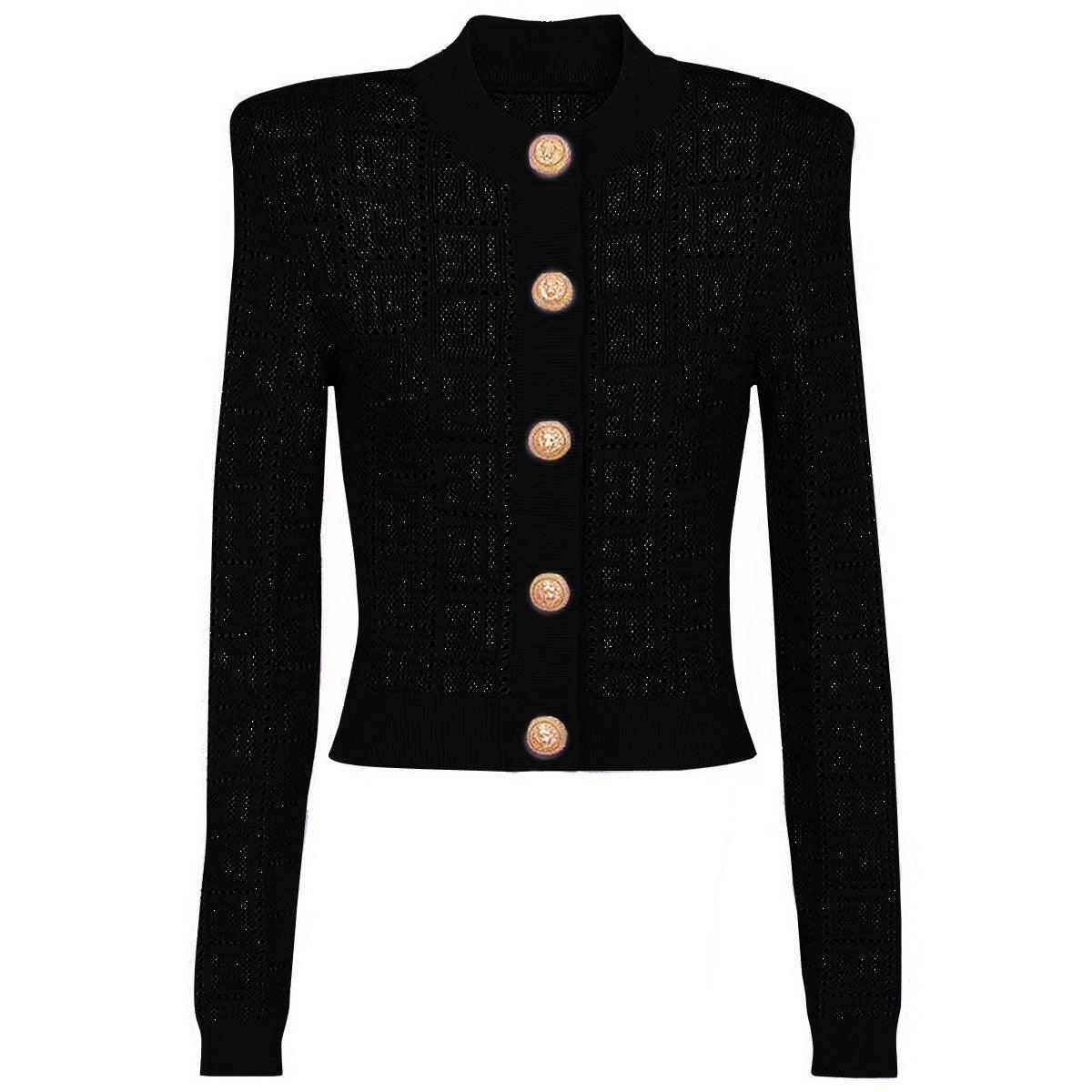 Round Neck Hollow Out Knitwear Dress - WOMONA.COM