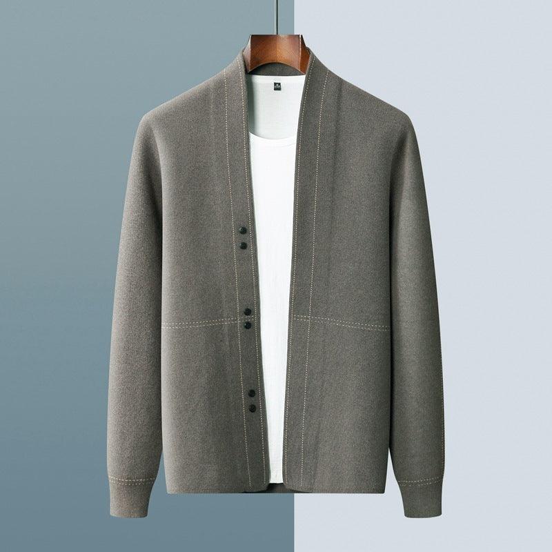 Men's New Wool Cardigan Coat - WOMONA.COM