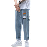 Wide Leg Denim Ankle-length Student Draping Pants - WOMONA.COM