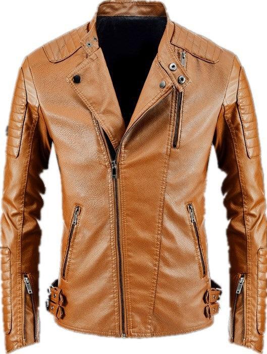 Trendy Leather Jacket Men's - WOMONA.COM