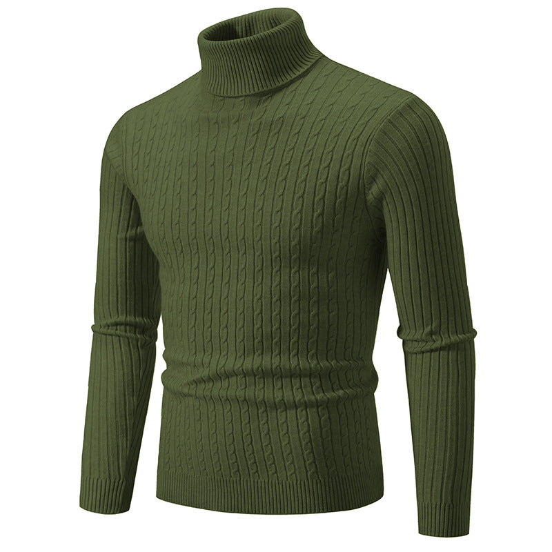 Pullover High Collar Casual Sweater Men - WOMONA.COM