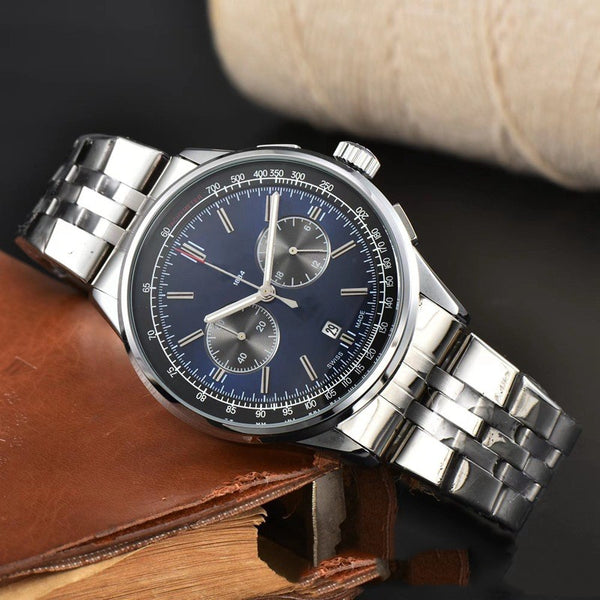 Men's Six-pin High Quality Quartz Steel Strap Watch - WOMONA.COM