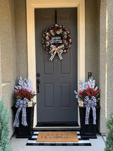 Christmas bow garland